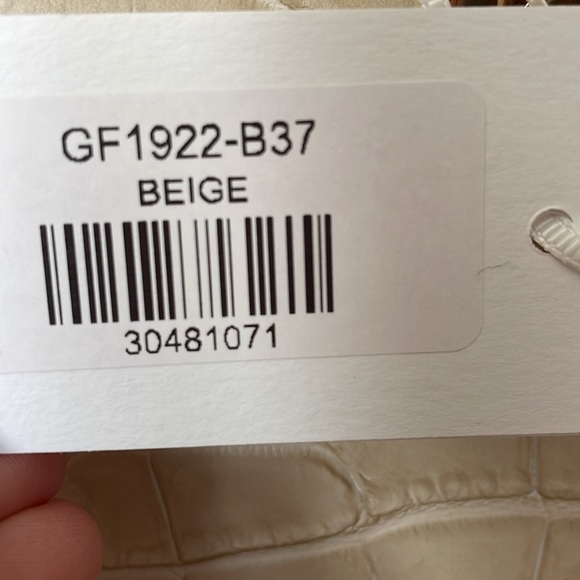 German Fuentes croc embossed leather bamboo handle bag - Picture 7 of 7